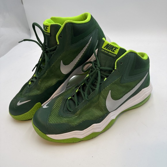 NIKE Air Max Audacity 2015  Green Mesh Mid-Top 749166-300 EXCELLENT SIZE 13 - Picture 1 of 11